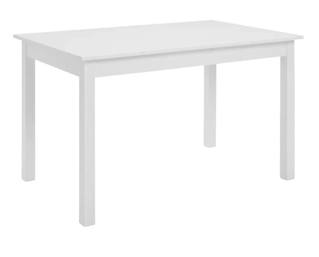 Raye Solid Wood Dining Table & 4 White Chairs