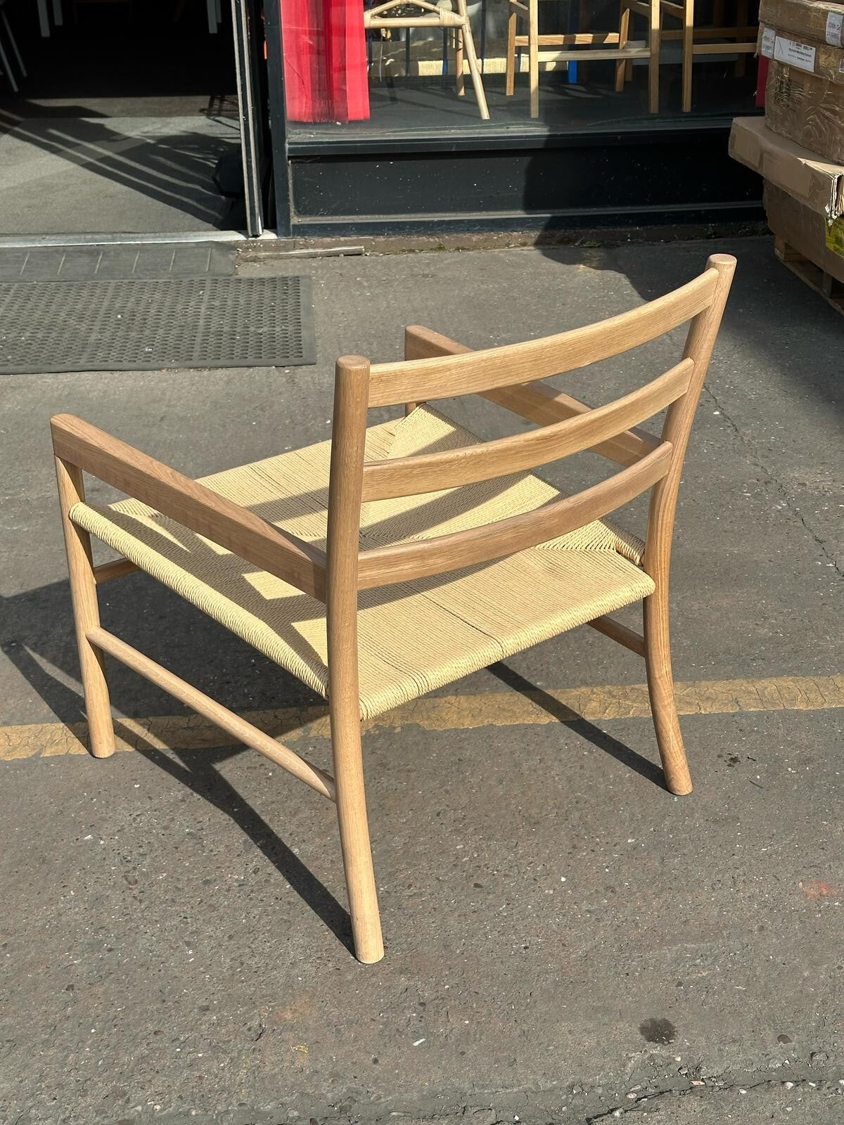 Habitat Laurie Solid Oak Lounge Chair - Natural ( S )