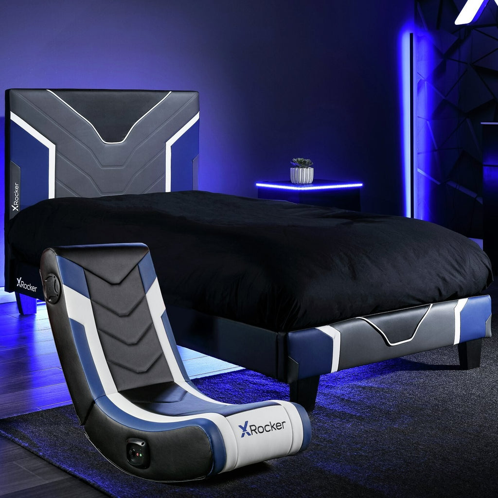 X Rocker Chromis Single Bed in a Box - Blue
