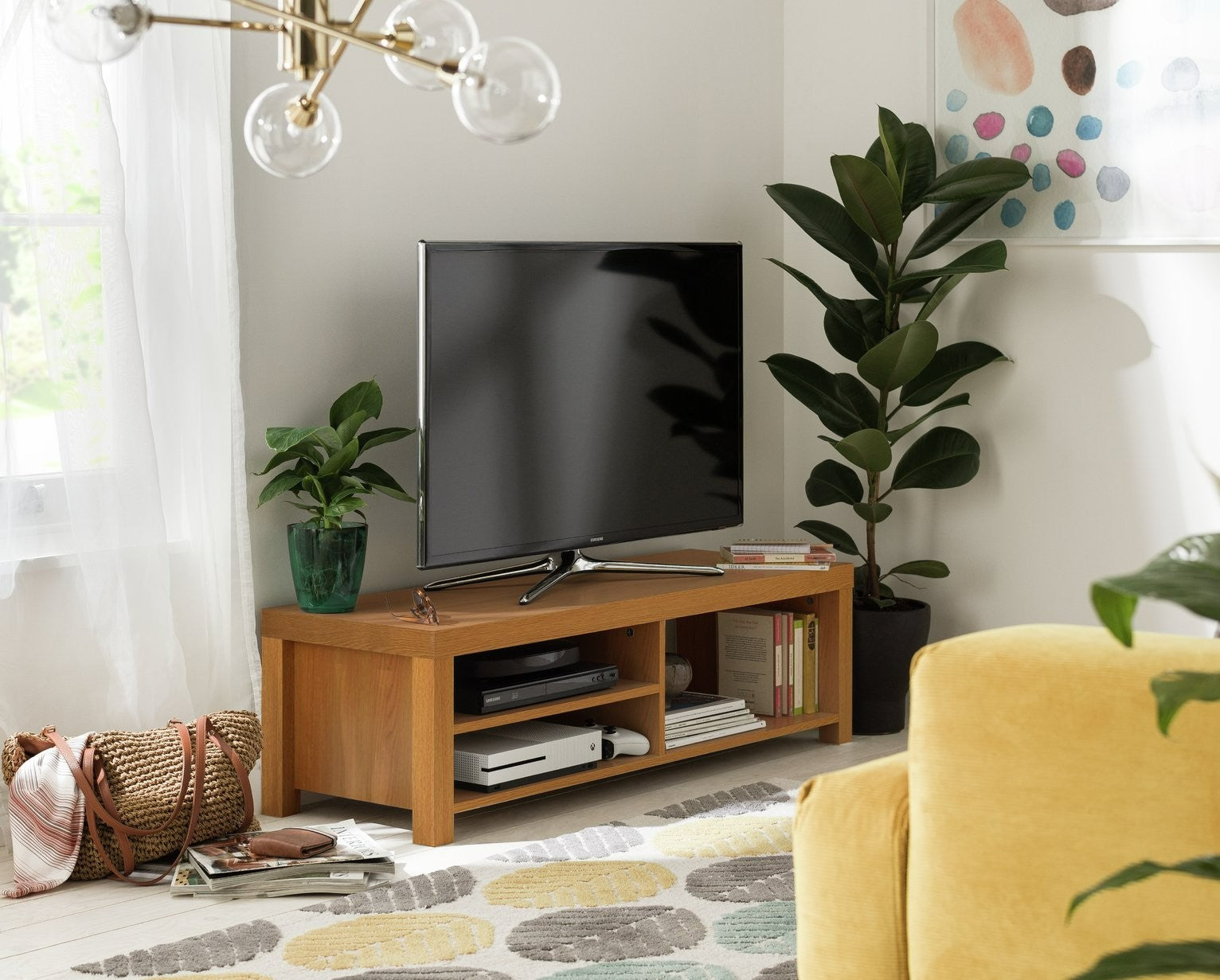 Charlie TV Unit - Oak Effect | Wooden TV Unit
