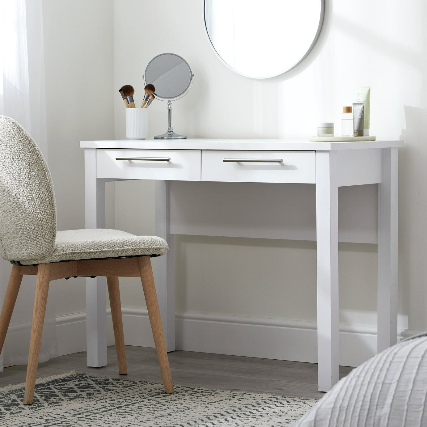 Home Brisbane 2 Drawer Dressing Table - White