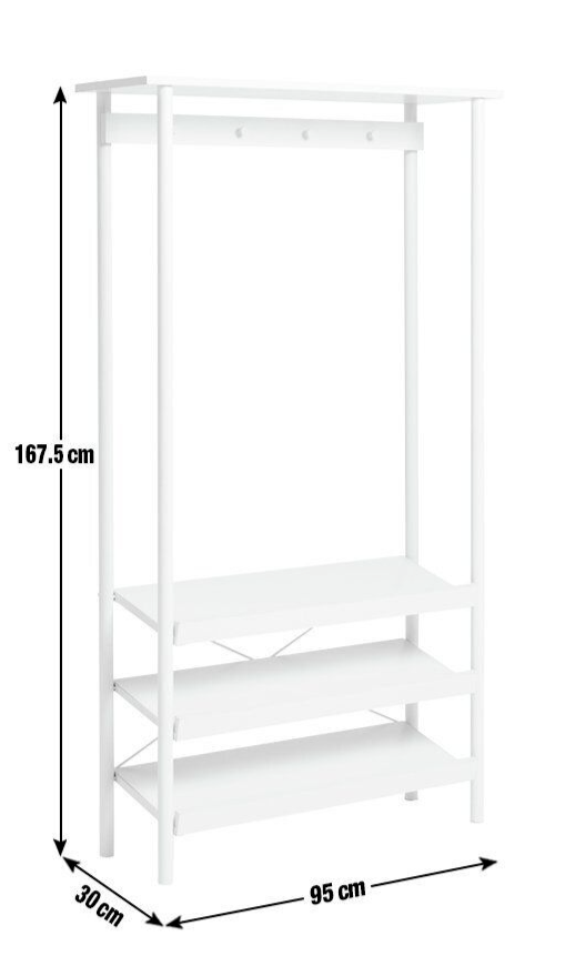 Habitat Aden Hallway Tallboy - White | Modern Storage Cabinet Entryway Bedroom