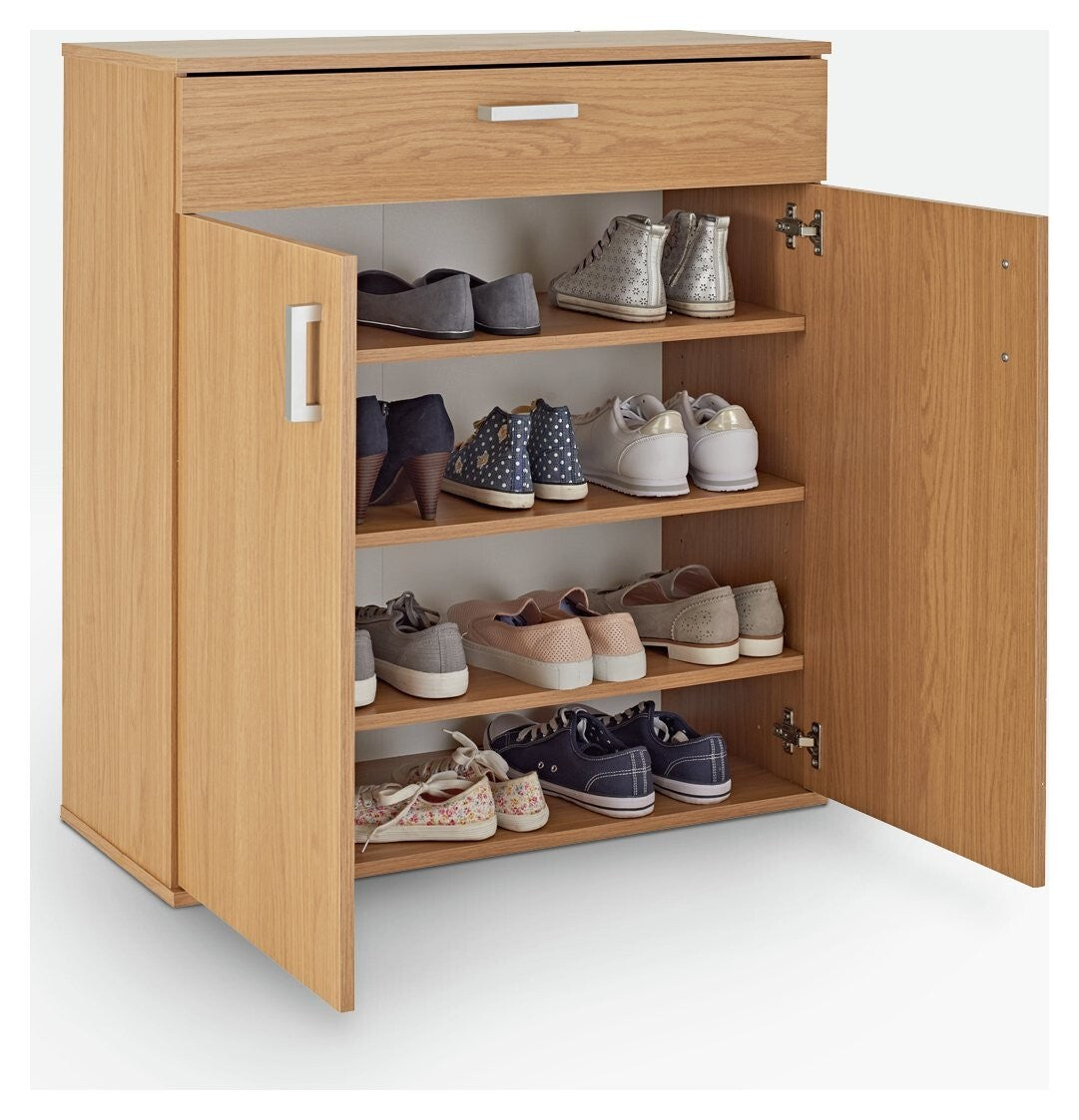 Venetia Shoe Storage Cabinet - Oak Effect