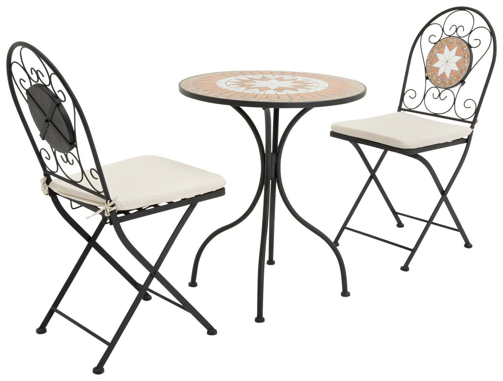 Genoa 2 Seater Metal Garden Bistro set - Black ( B Grade )