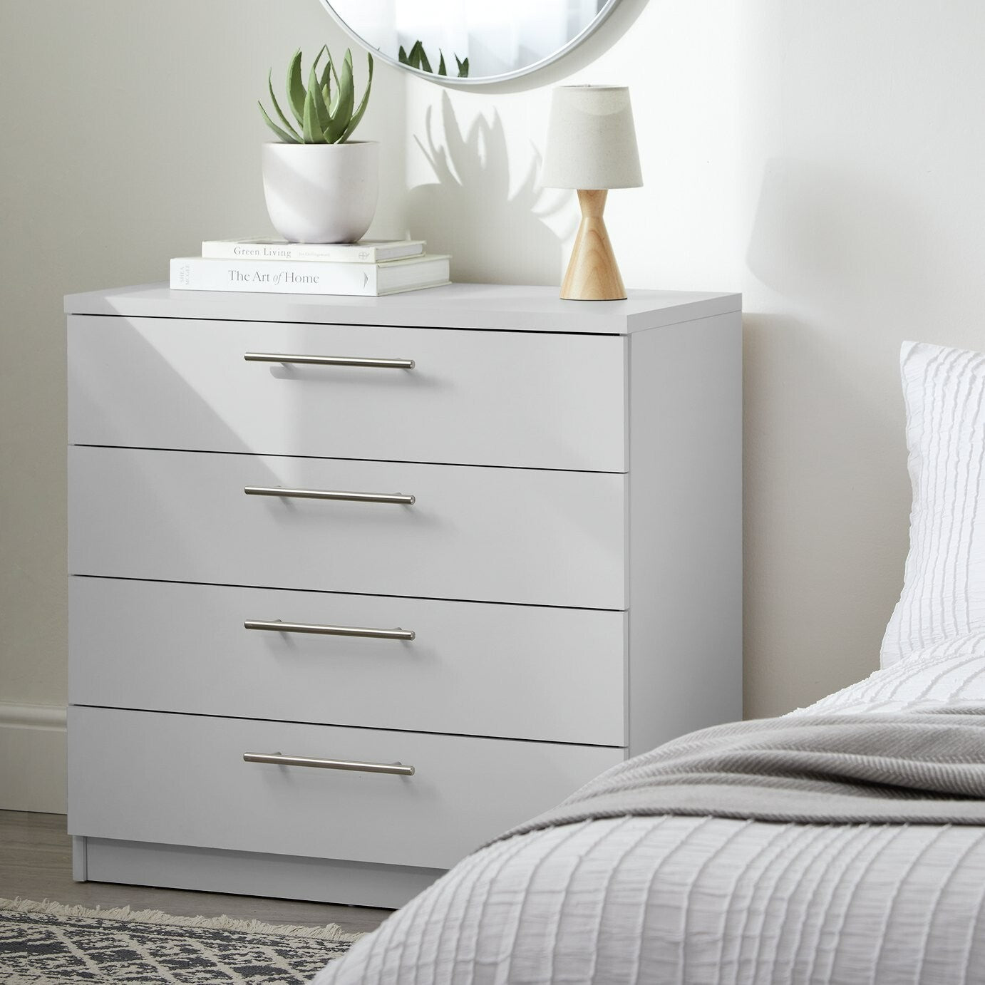 Brisbane 4 Drawer Chest â€“ Grey ( B Grade )