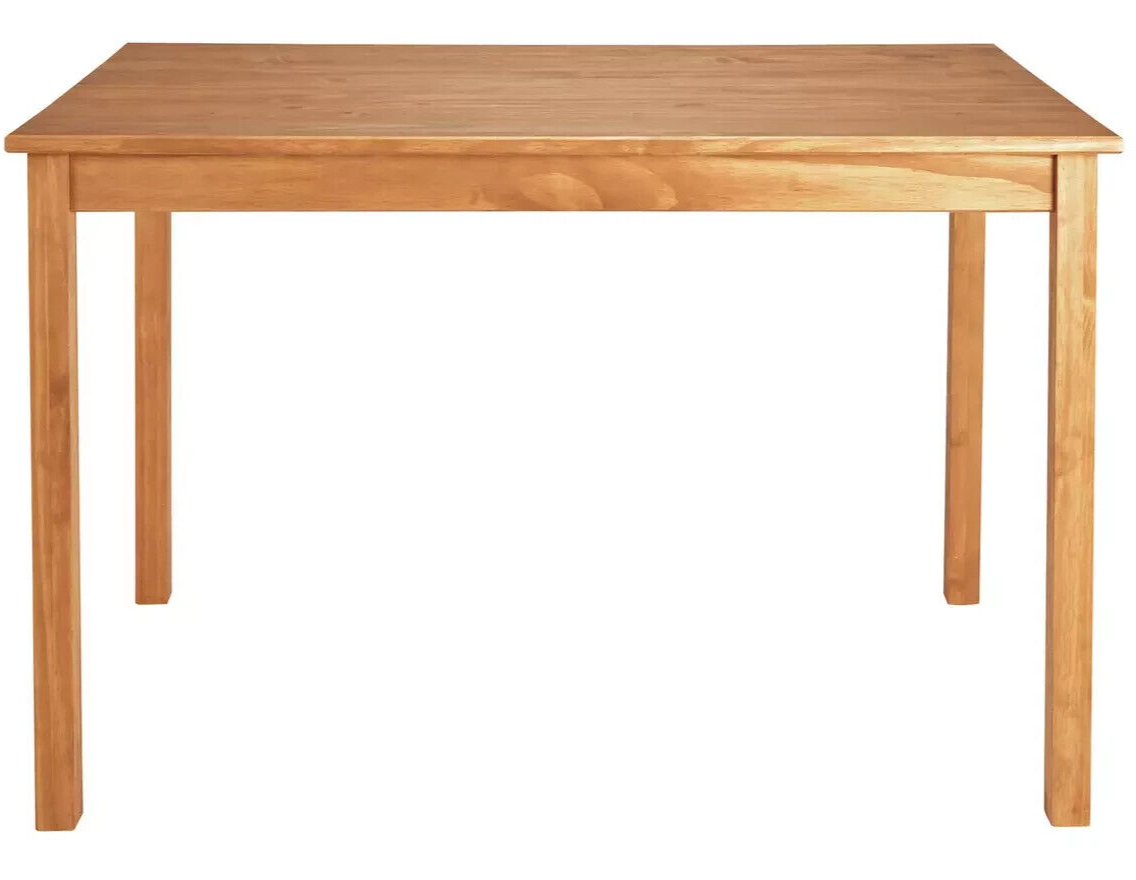 Home Raye Light Wood Dining Table & 4 Light Wood Chairs | Modern Dining Set