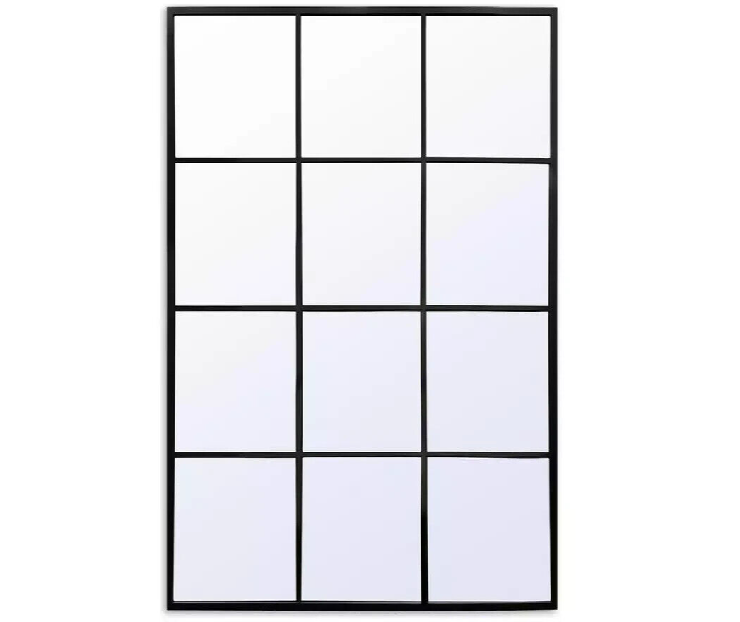 Habitat Rectangular Window Mirror - Black - 120x80cm