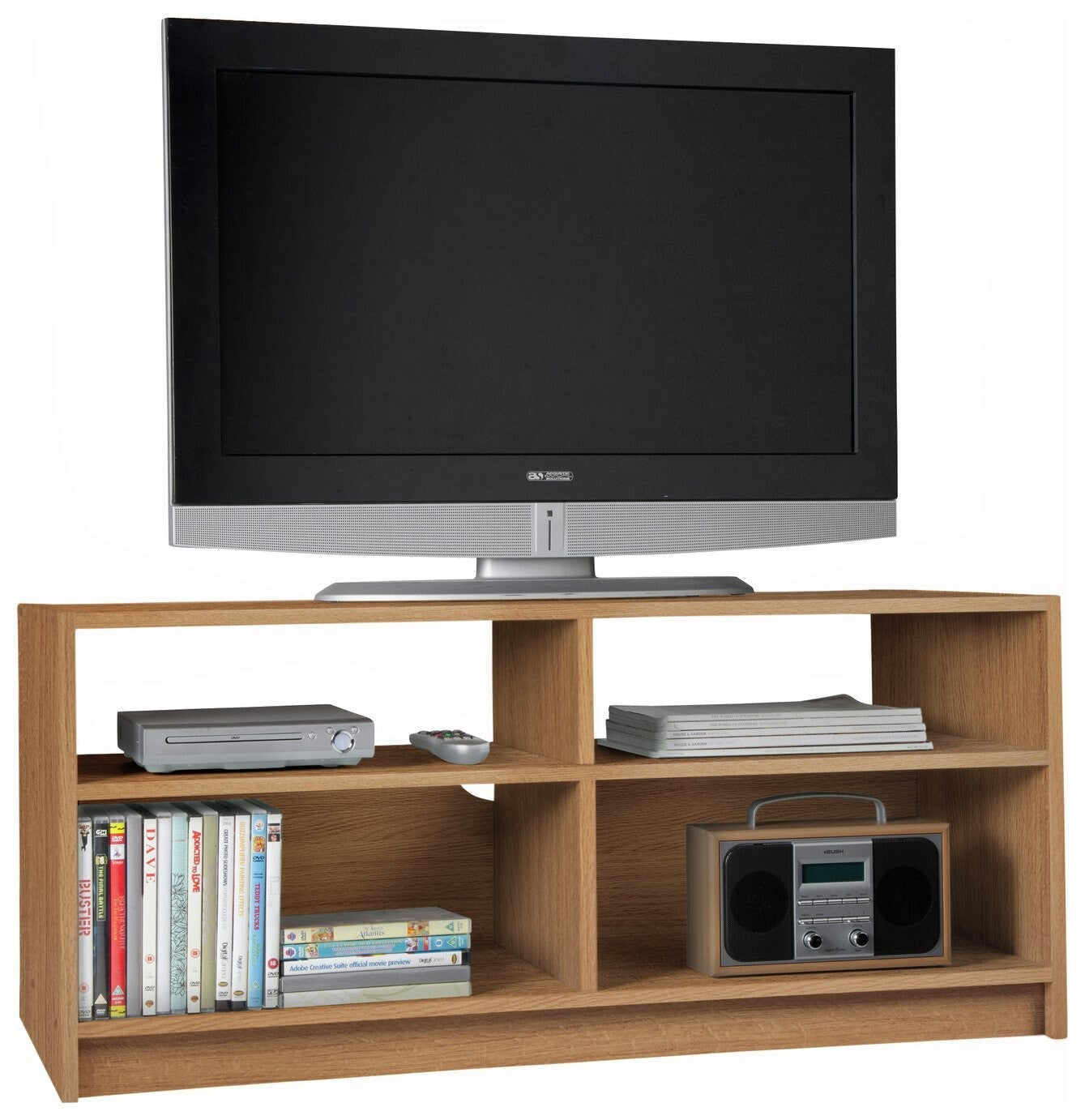 Maine TV Unit - Oak Effect