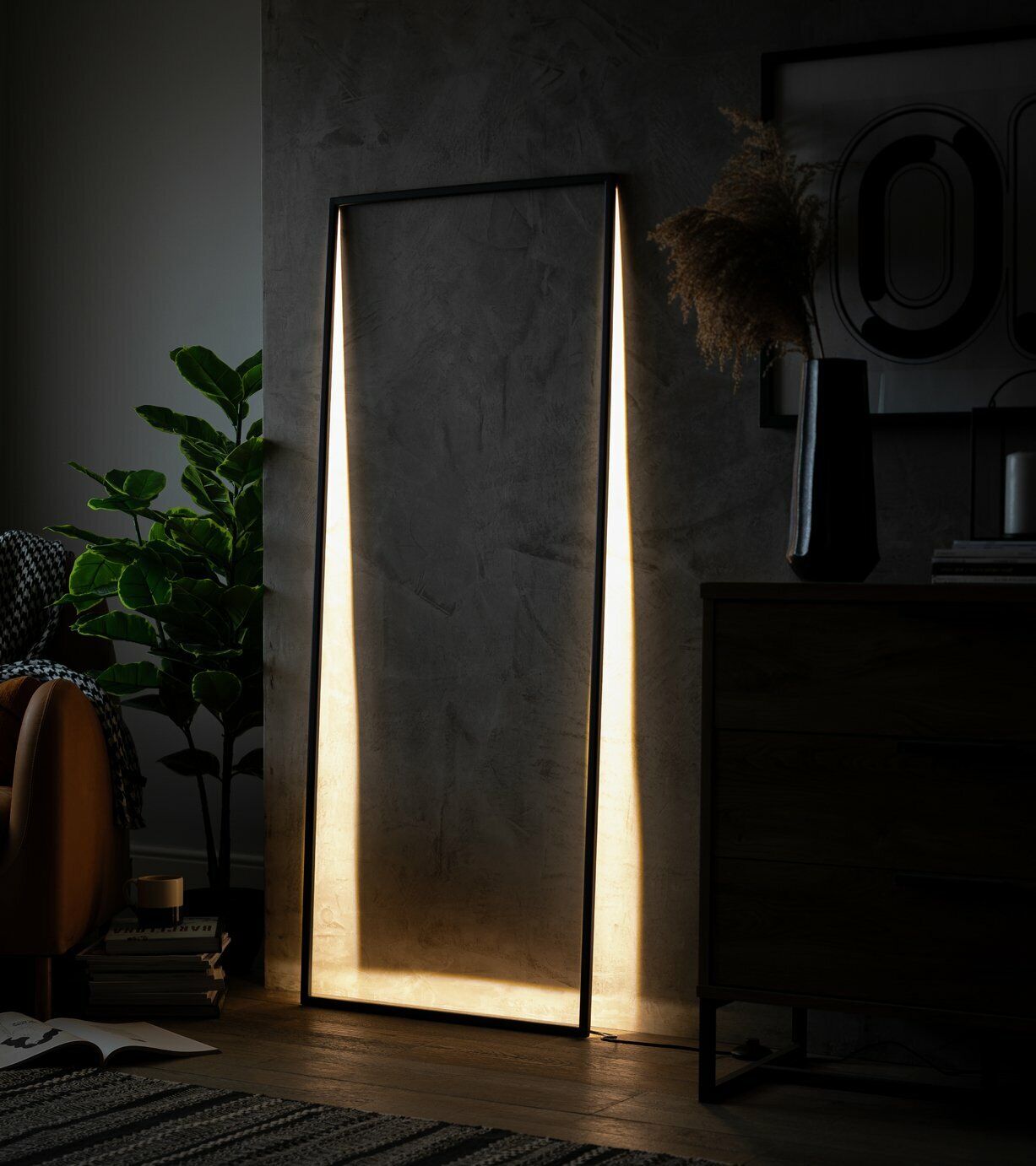 Habitat Scarcus Frame LED Floor lamp - Black | Adjustable Standing Light Living