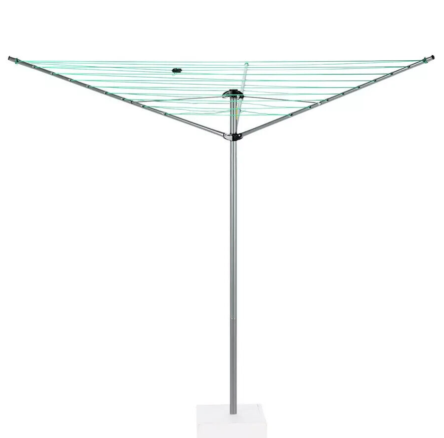 Home 30m 3 Arm Outdoor Washing Line | Heavy Duty Rotary Clothes Dryer for Garden