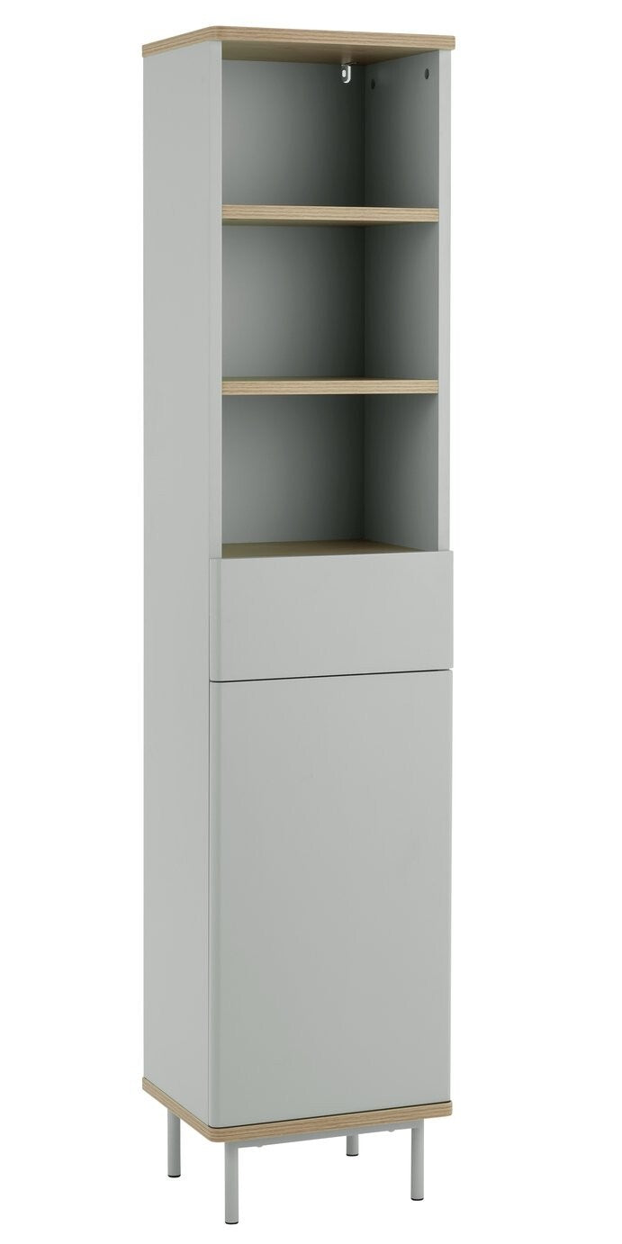 Habitat Freja Tallboy - Grey | Slim Storage Cabinet for Bedroom or Bathroom Use
