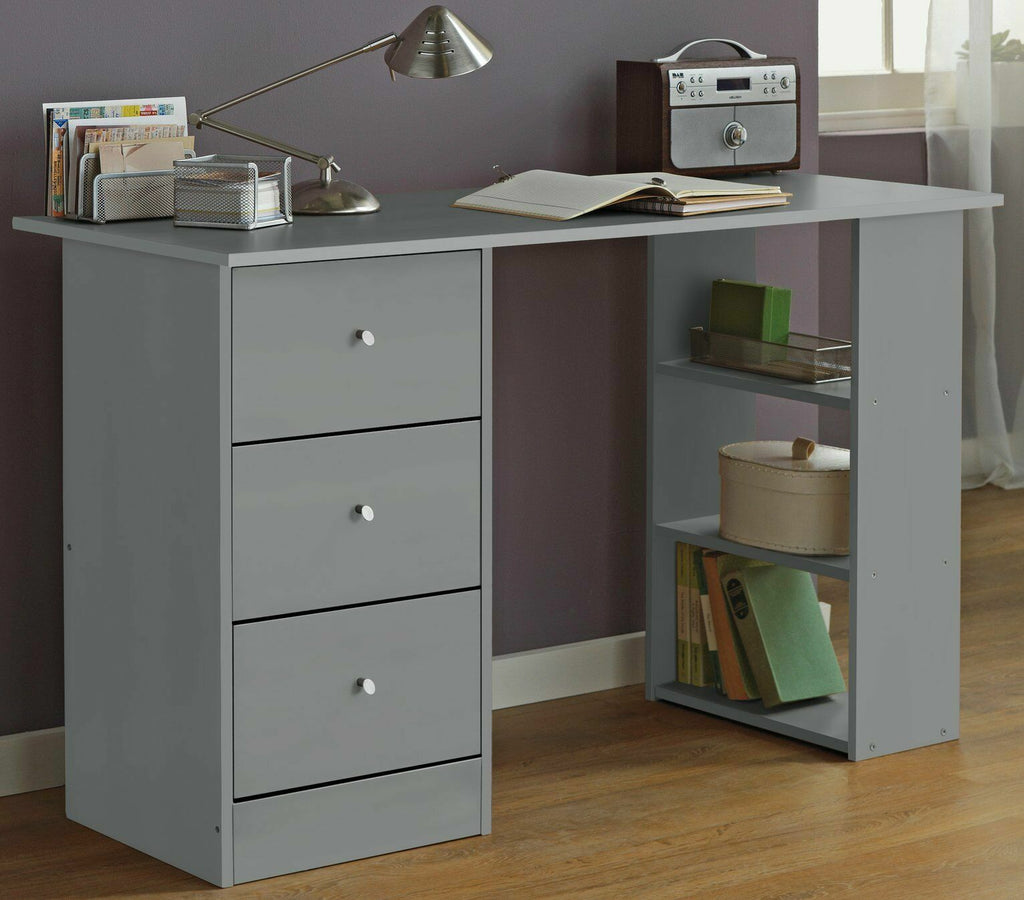 Malibu 3 Drawer Office Desk - Grey ( B Grade )