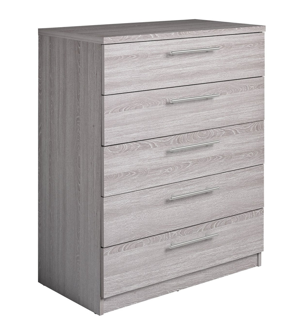 Brisbane 5 drawers Chest â€“ Grey Oak