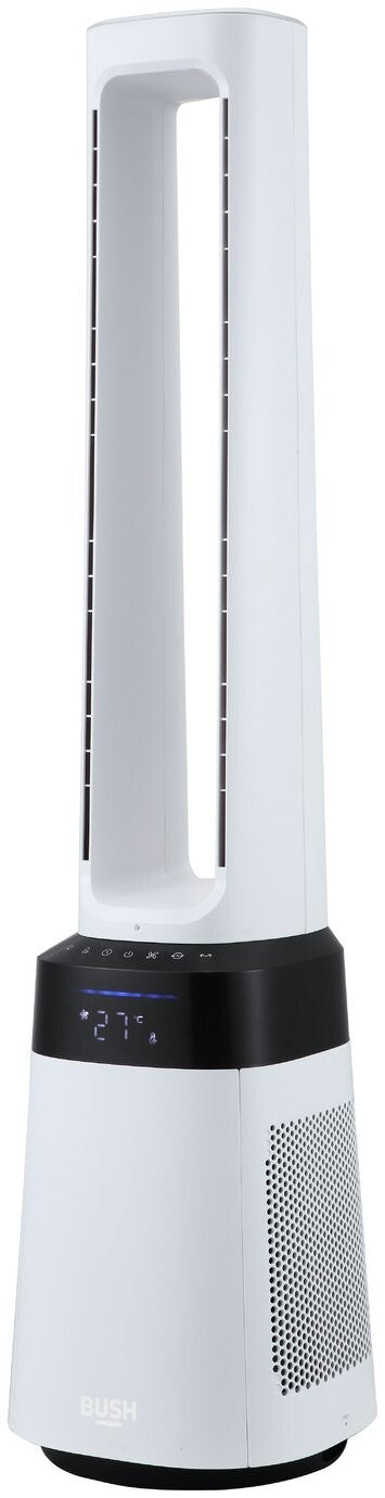 Bush Bladeless 2-in-1 Fan and Air Purifier - Black & White