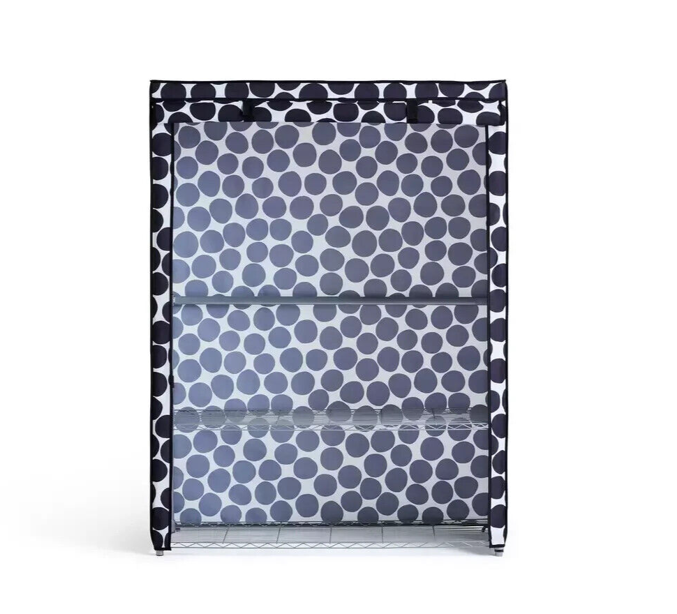 Sicilia Heavy Duty Storage Wardrobe - Black & White