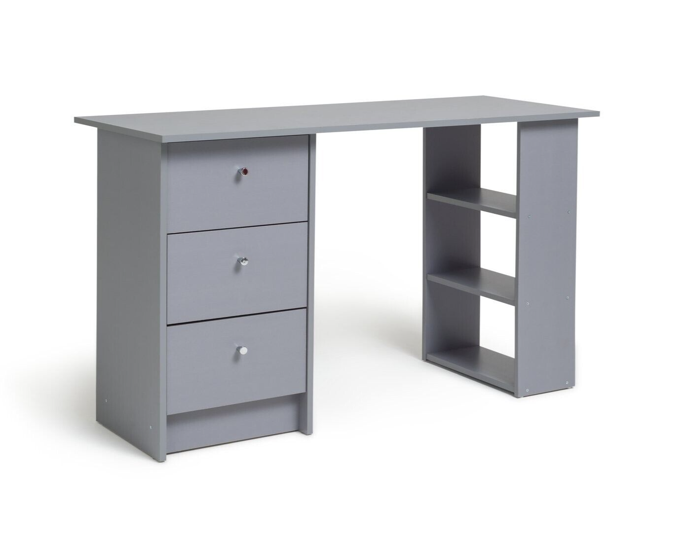 Malibu 3 Drawer Office Desk - Grey ( B Grade )