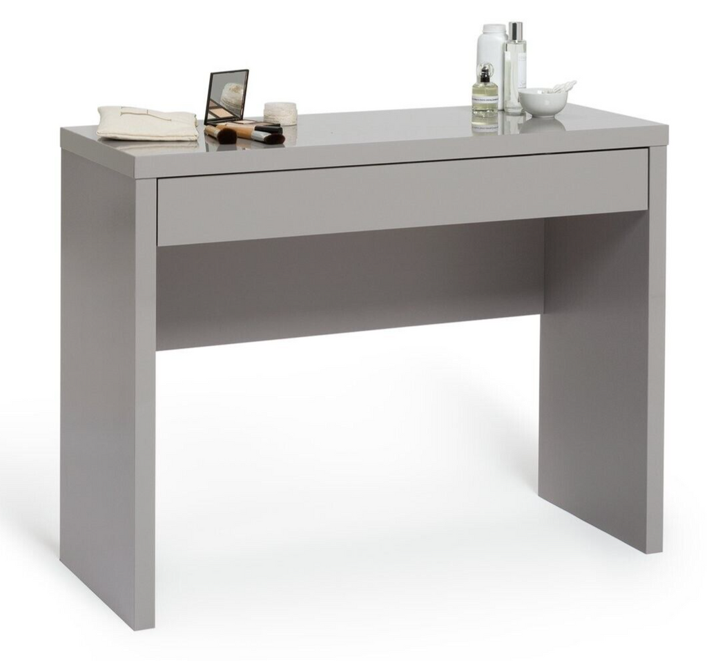 Habitat Jenson Grey Gloss Dressing Table Desk â€“ Modern Hollow ( B Grade 29716 )