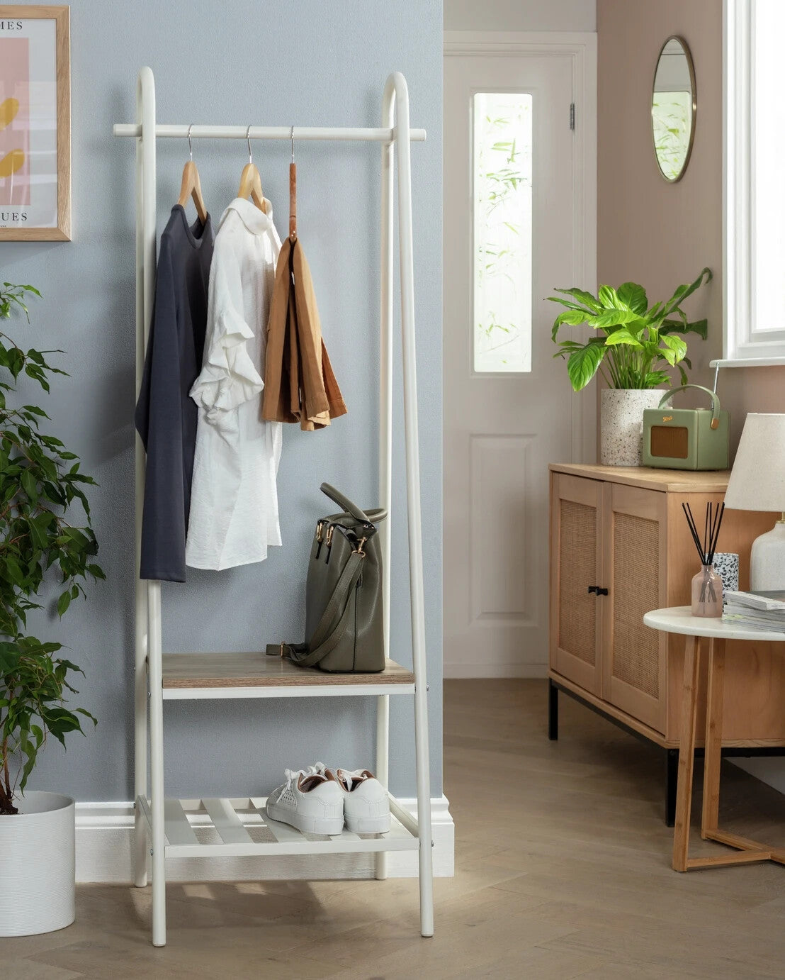Habitat Turner Single Clothes Rail - White