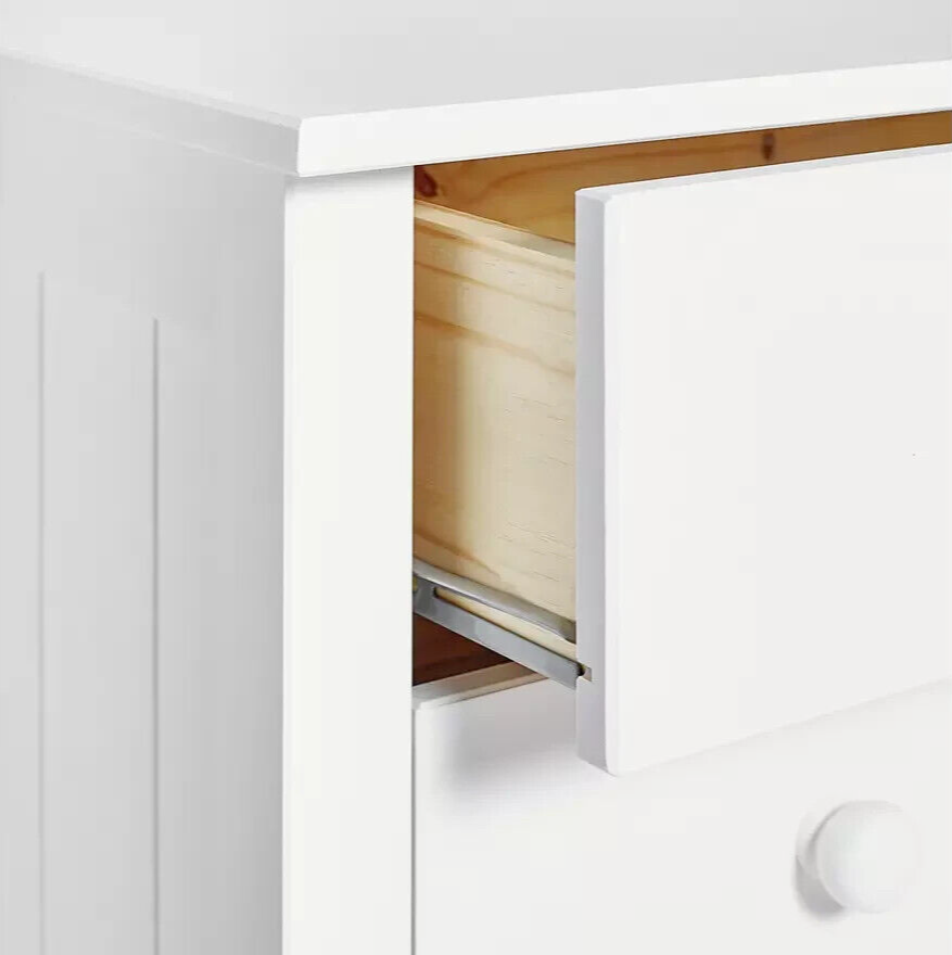 Scandinavia 5 Drawer Chest - White
