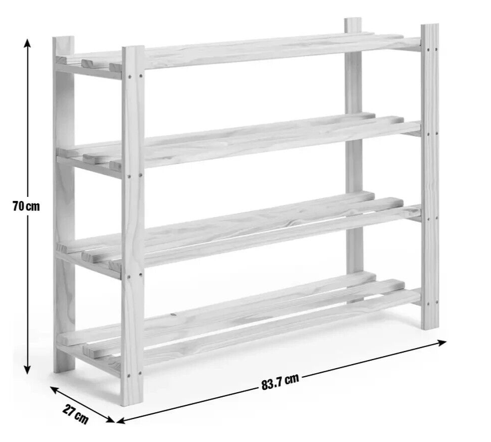 Karee 4 Shelf Shoe Storage Rack - Pine