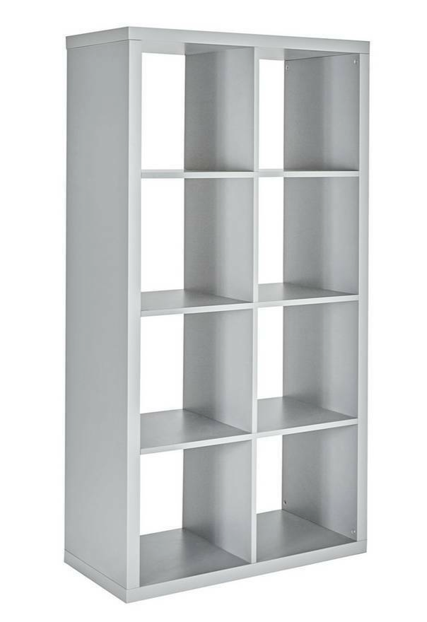 Habitat Squares Plus 8 Cube Storage Unit - Grey | Modern Organizer Shelves