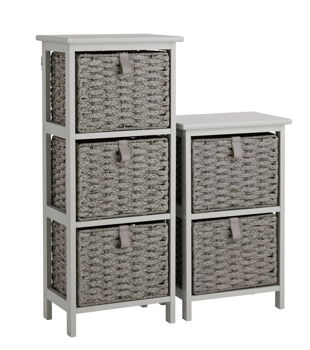 Tongue And Groove 2 and 3 Drawer Unit - Grey