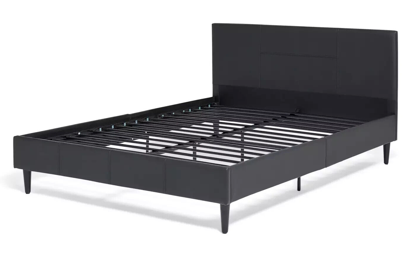 Home Skylar Double Bed Frame - Black | Metal Bed Frame for Bedroom or Guest Room