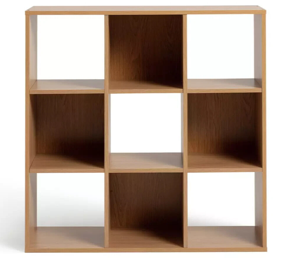 Habitat Home Squares 9 Cube Storage Unit - Oak Effect | Organizer Storage
