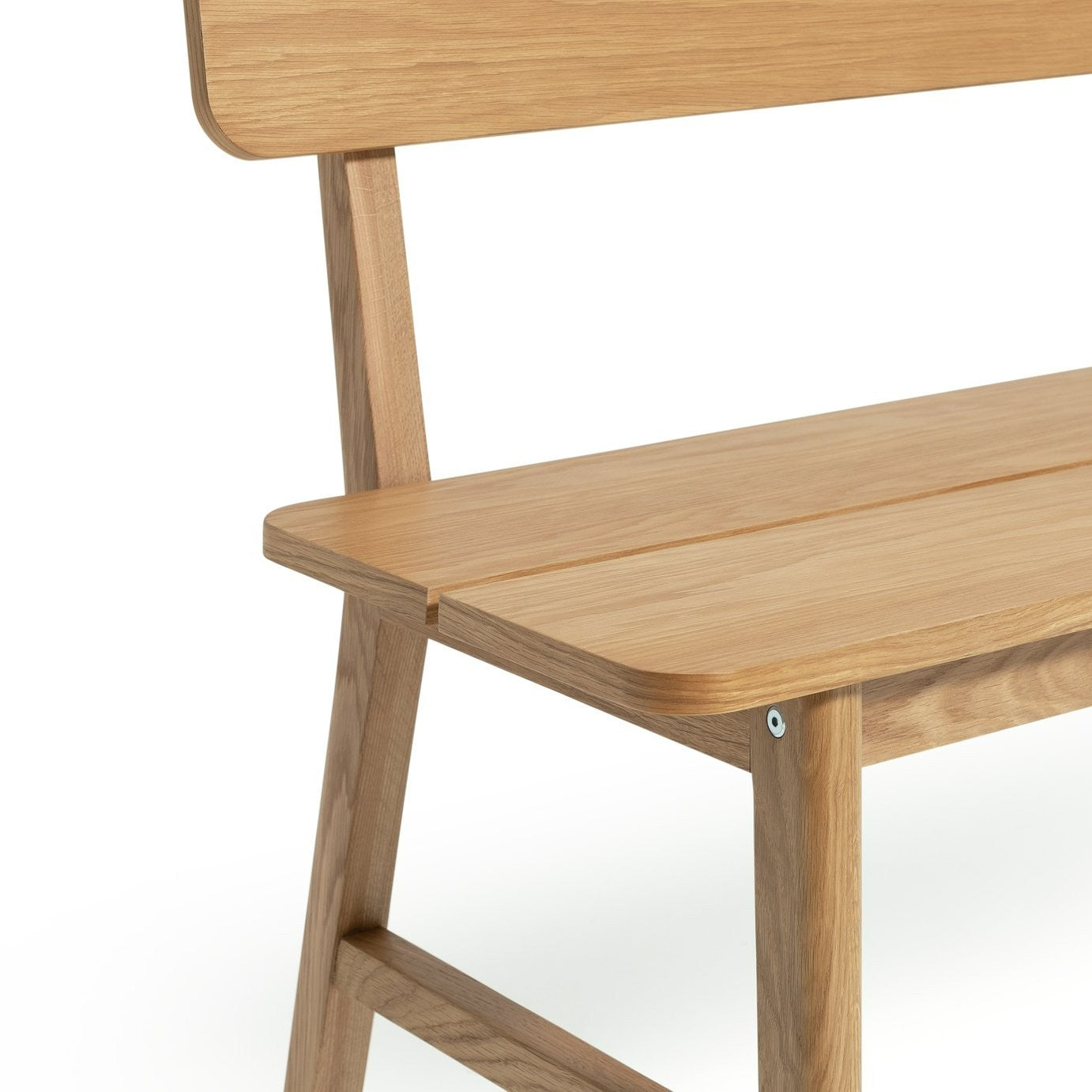 Nel Wood Veneer Dining Bench - Oak | Oak finish bench