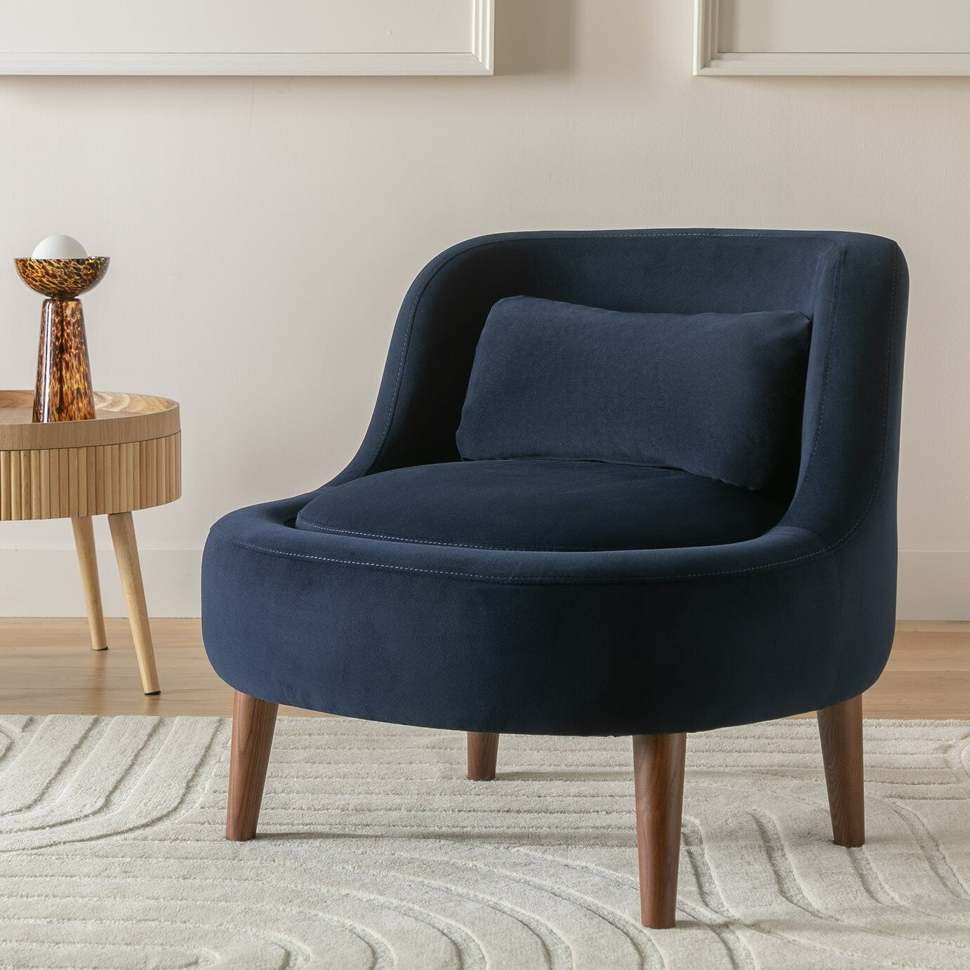 Beckett Fabric Armchair - Navy