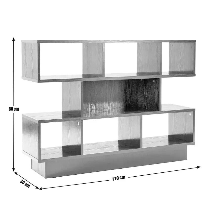 Habitat Cubes Short Wide Bookcase - White