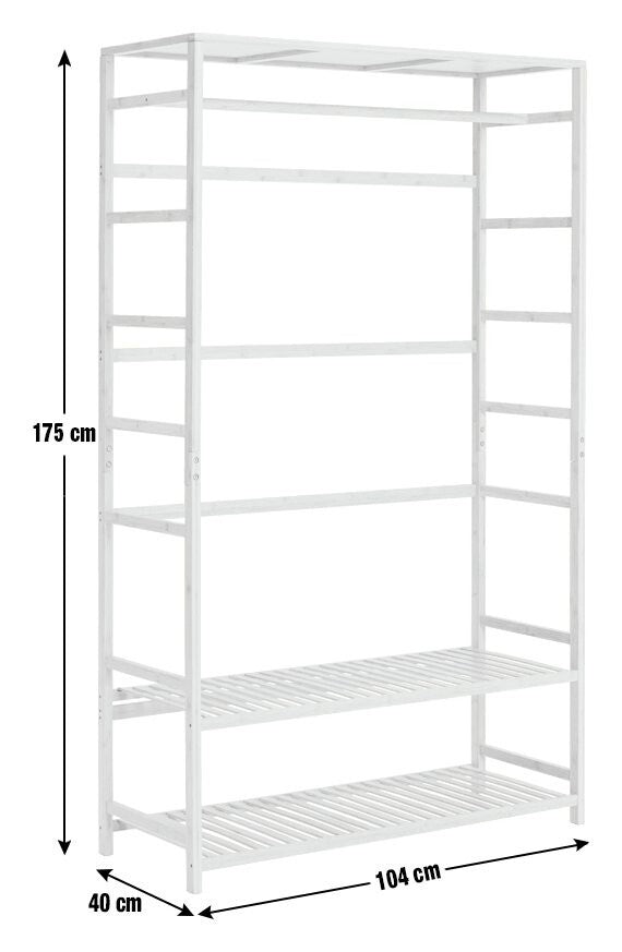 Cullen Double Bamboo Open Wardrobe - Oak