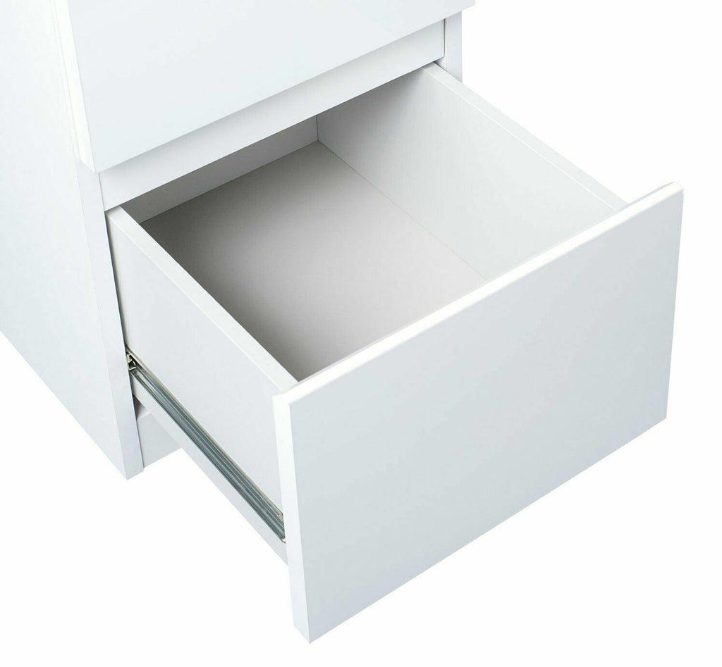 Habitat Jenson 6 Drawer Dressing Table Desk - White Gloss | Bedroom Makeup Desk