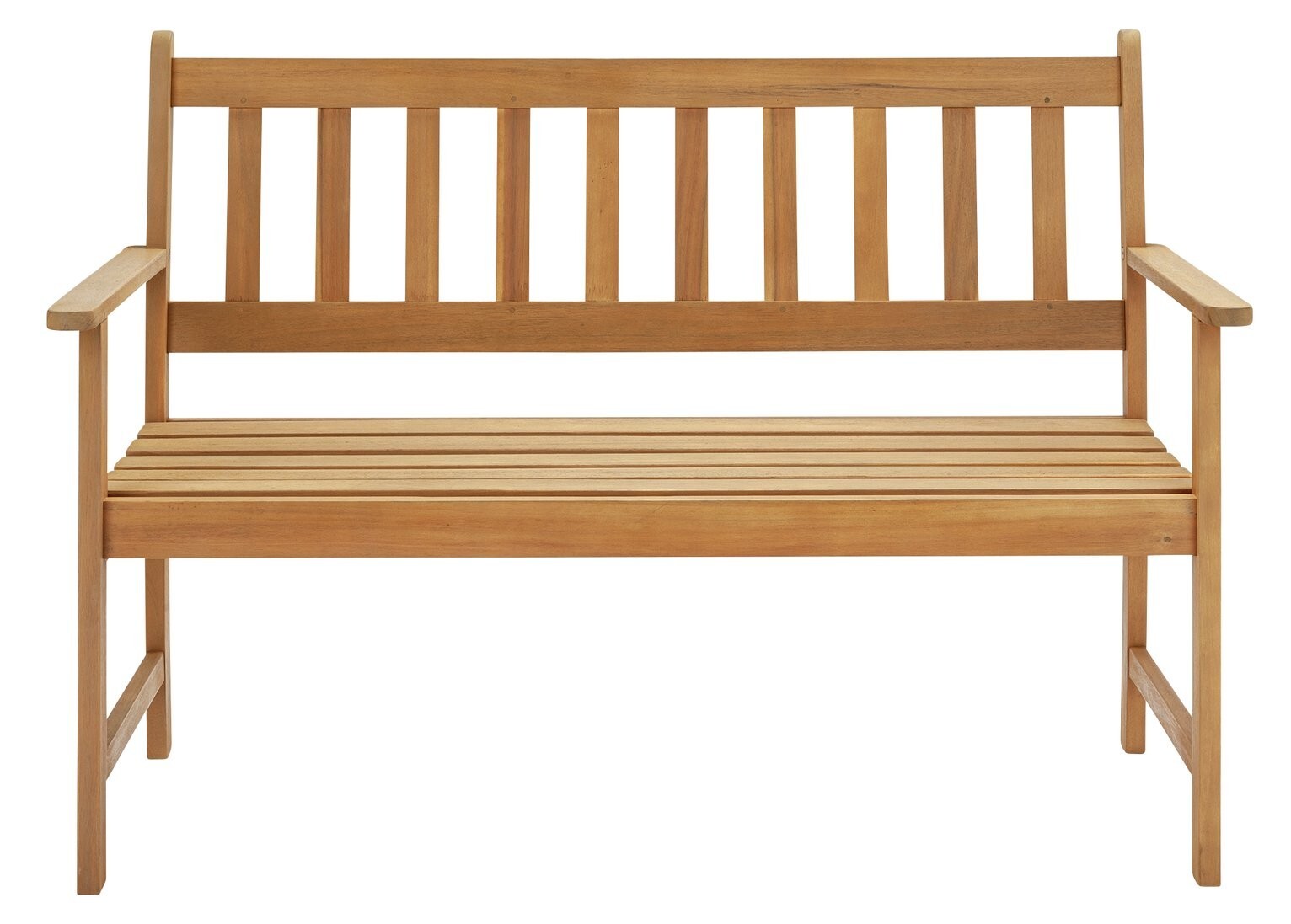 Newbury 2 Seater Wooden Garden Bench - Light Wood