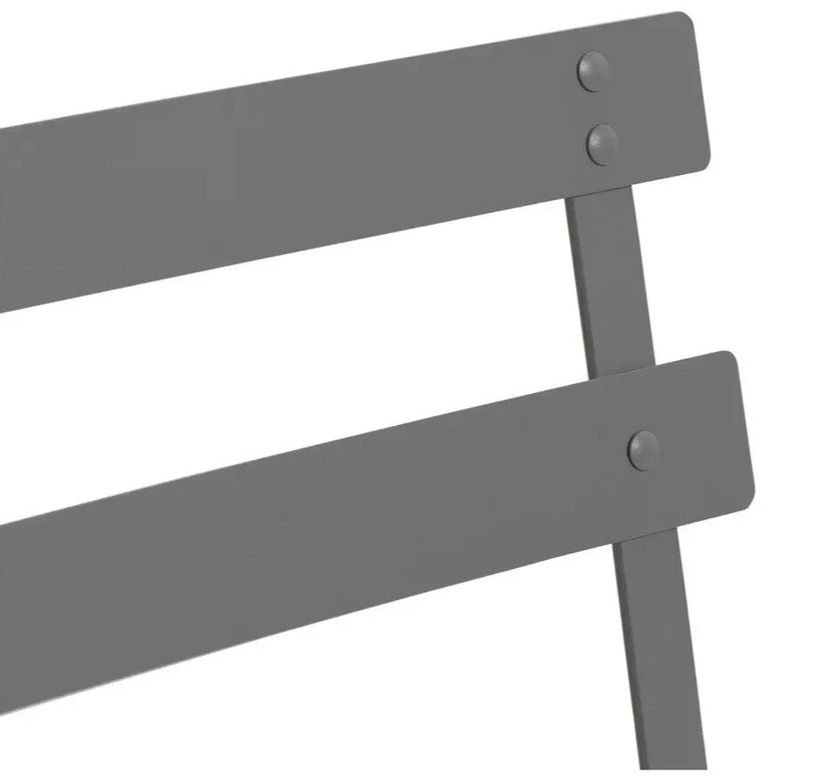 Habitat Eve 4 Seater Folding Metal Patio Set - Grey | Outdoor Garden Furniture