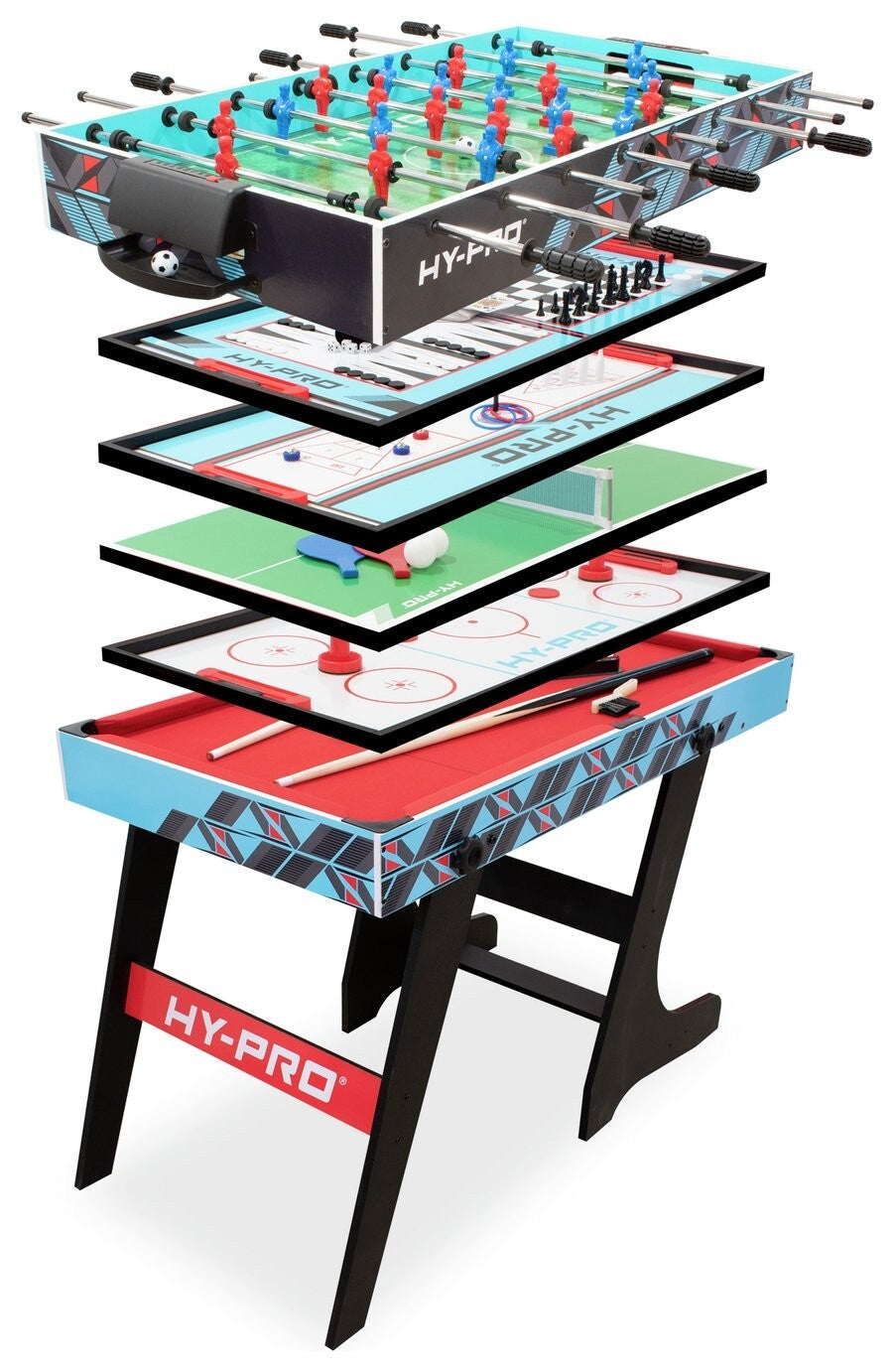 Hy-Pro 4ft 12 In 1 Folding Multi Game Table ( B Grade 35944 )