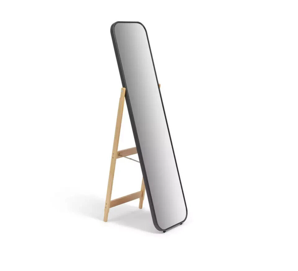 Free Standing Mirror - Black - 40x141cm