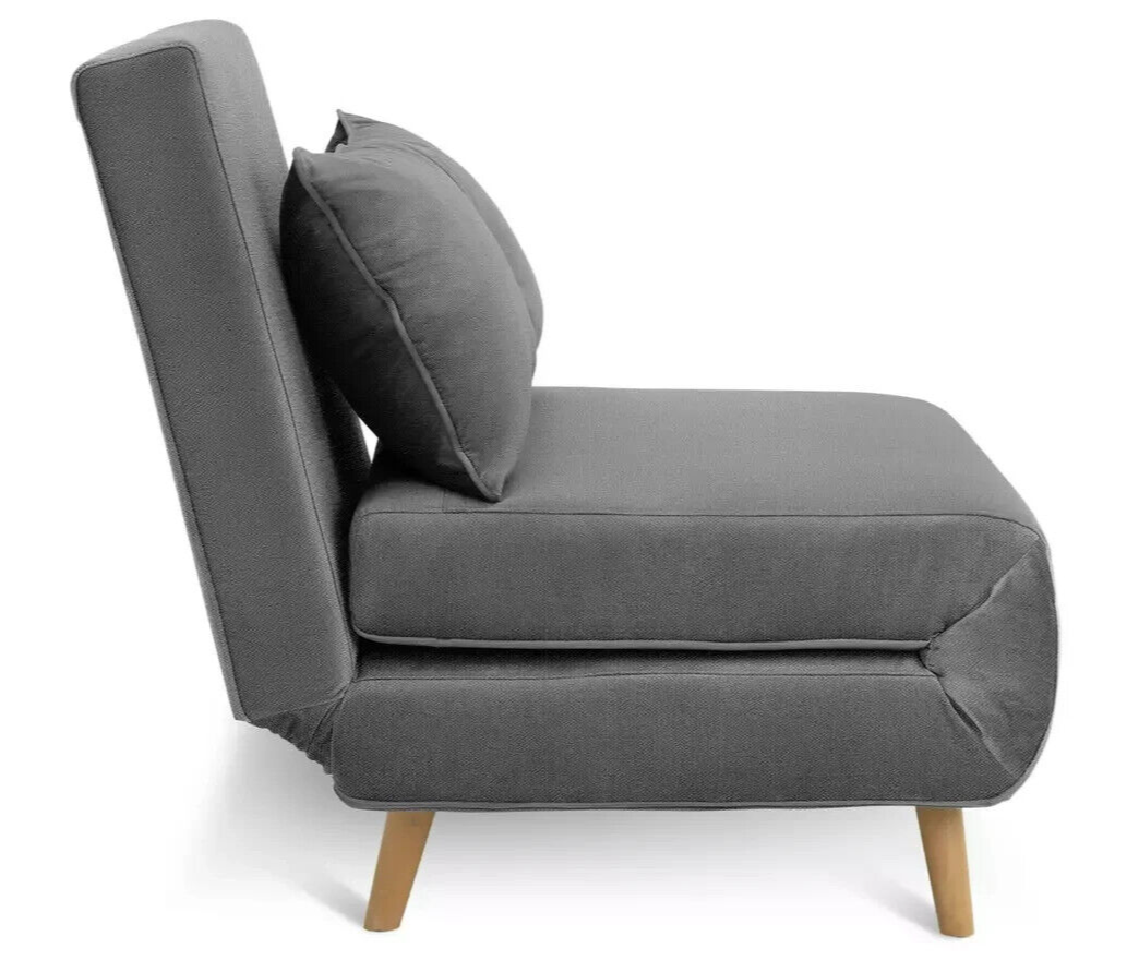 Habitat Roma Single Compact Fabric Chairbed - Grey