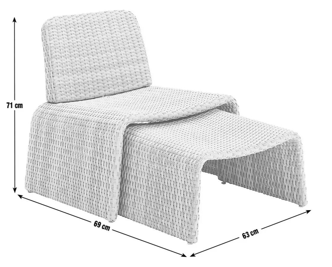 Habitat Kelham Rattan Effect Garden Chair - Brown