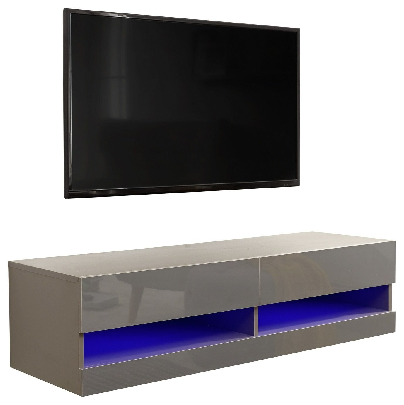 GFW Galicia 120cm LED Wall TV Unit - Grey