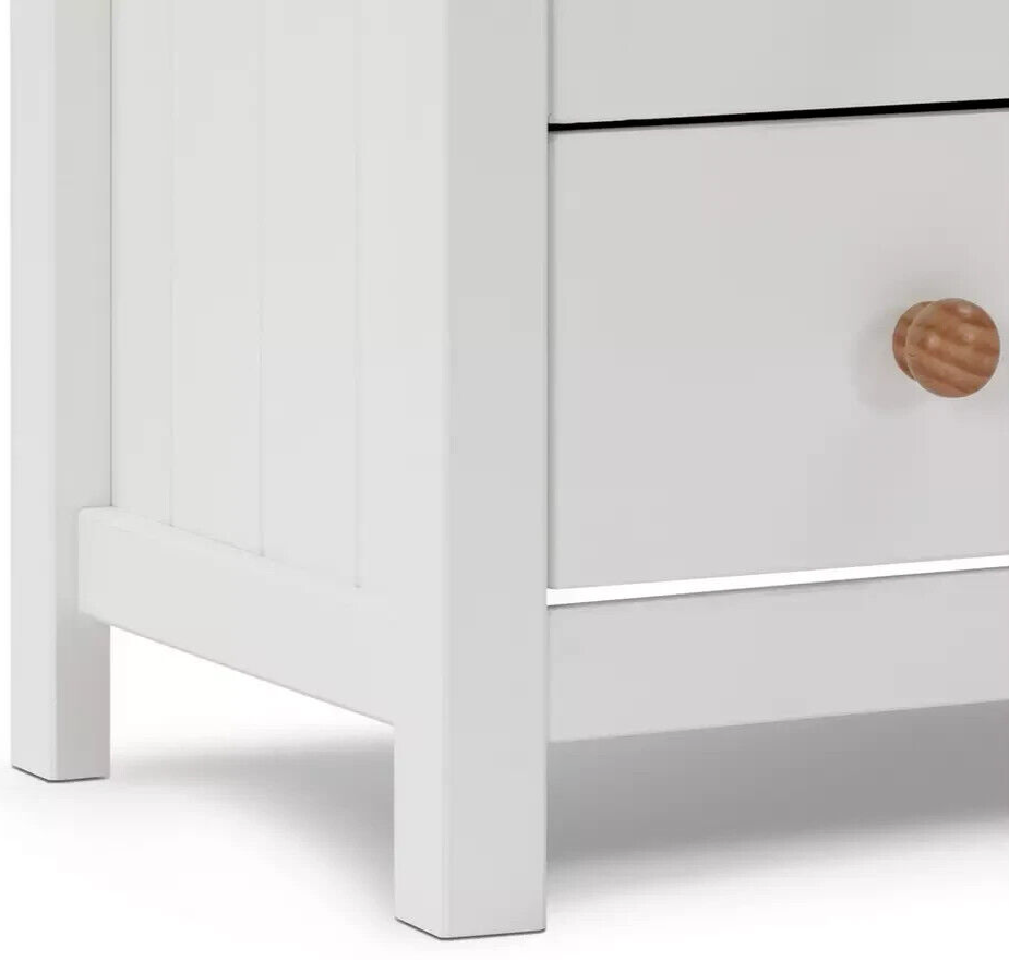Scandinavia 3 Drawer Bedside Table - Two Tone
