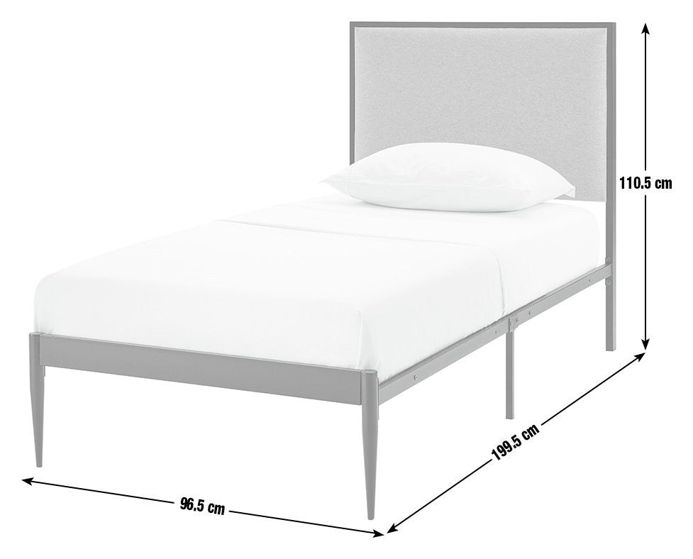 Home Sadie Single Metal Bed Frame - Black | Single black bed frame