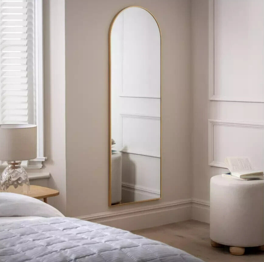 Habitat Arch Shaped Wall Mirror - Gold - 50x150cm