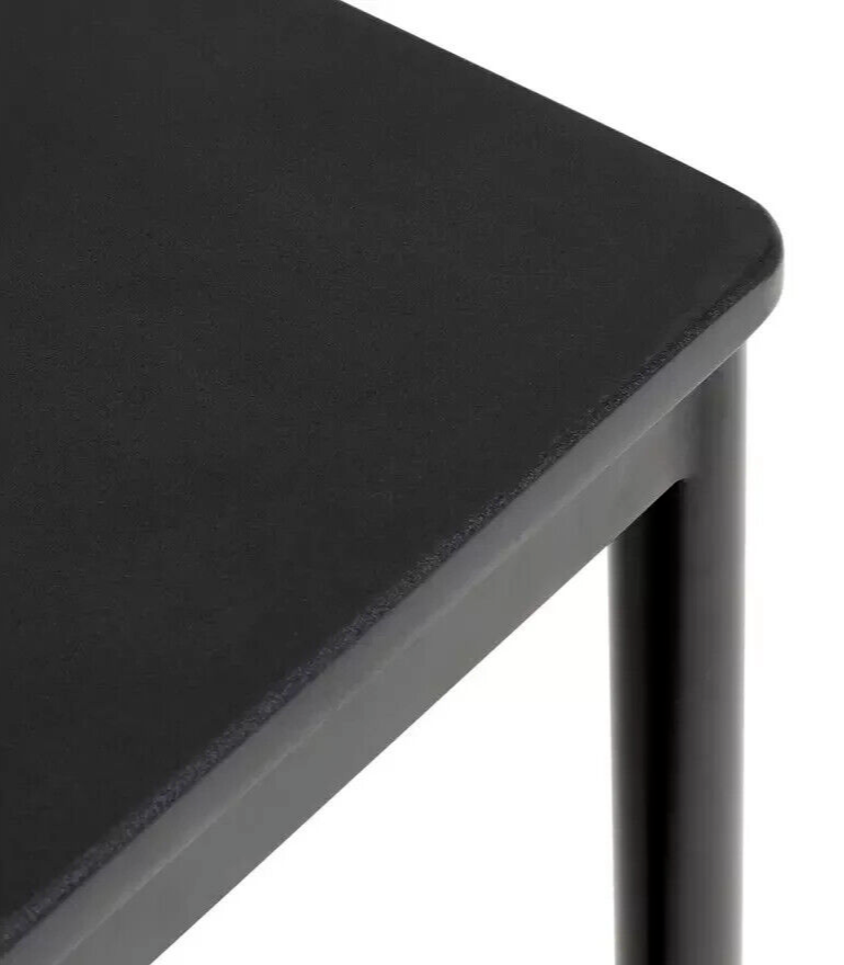 Habitat Stella Metal Bar Table & 2 Black Bar Stools ( B Grade 19540 - 19543 )