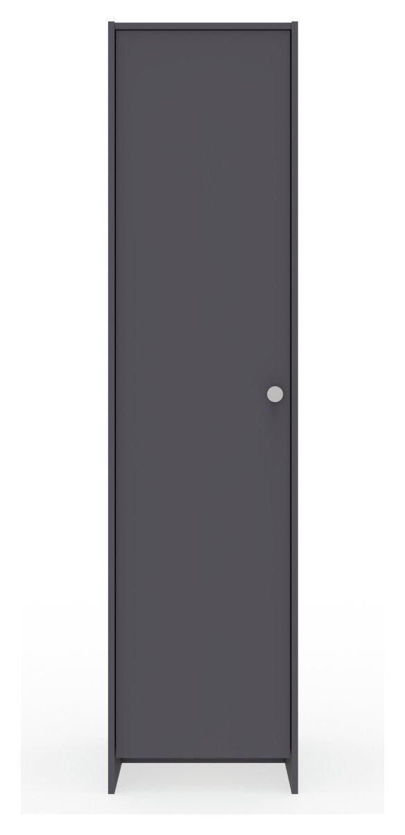Seville 2 Piece 1 Door Wardrobe Set - Anthracite