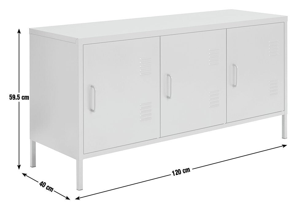 Habitat Stevie 3 Door Locker - Red