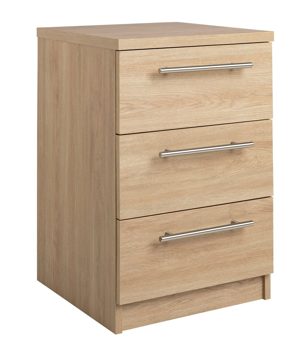 Brisbane 3 Drawer Bedside - Oak