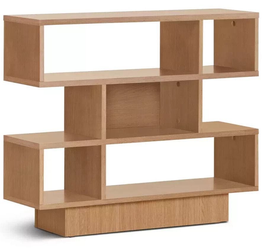 Home Cubes Short Shallow Shelving Unit - Oak Effect