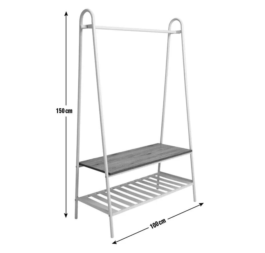 Habitat Turner Double Clothes Rail - White