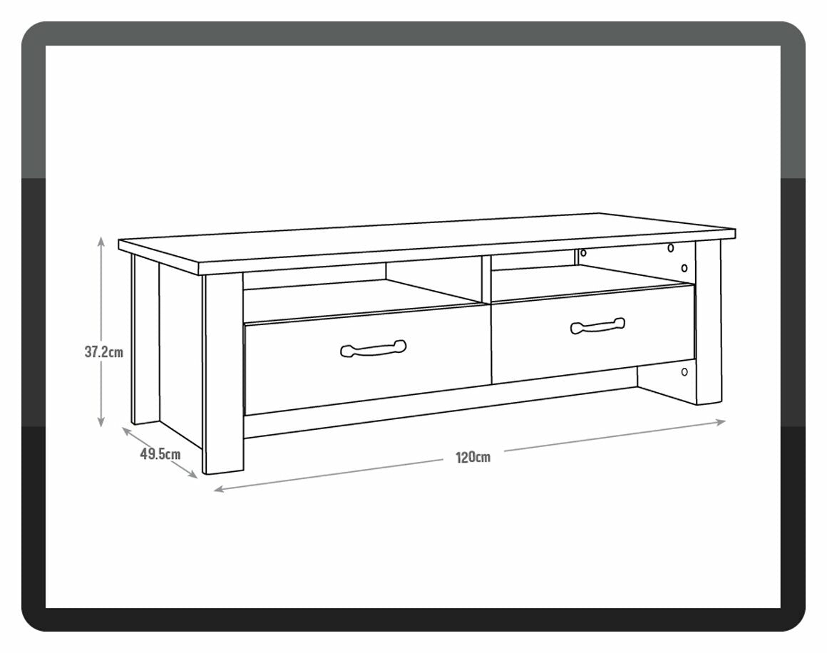 Ohio Coffee Table - Oak Effect Living Room Table Storage Shelf Modern Furniture